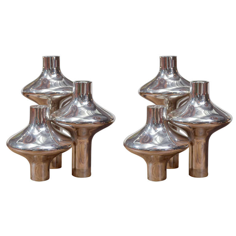 Eigil Jensen - Pair of Sterling Silver Candleholders